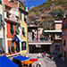 This is the view of the main street leading to the train platform from our room in Vernazza. In October 2011 a torrent of muddy water flooded down this street and eventually left all in its path under up to 2 meters of thick, hardened mud.
