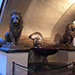 Lions guarding the fountain face.