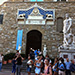 This is the main entrance to the Palazzo Vecchio.  The David statue on the left is one of the many "miniature" replicas around town.  On the right stands "Hercules defeating Cacus".