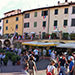 This is a panorama taken in the Piazza Mateotti - the main square for tasting local wines.