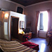A fish-eye view of our room in Lucca, La Luna Hotel.  Check out the ceiling.