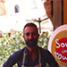 The chef at "Soup in Town".  A tiny vegetarian restaurant in Lucca.  Great gazpacho.